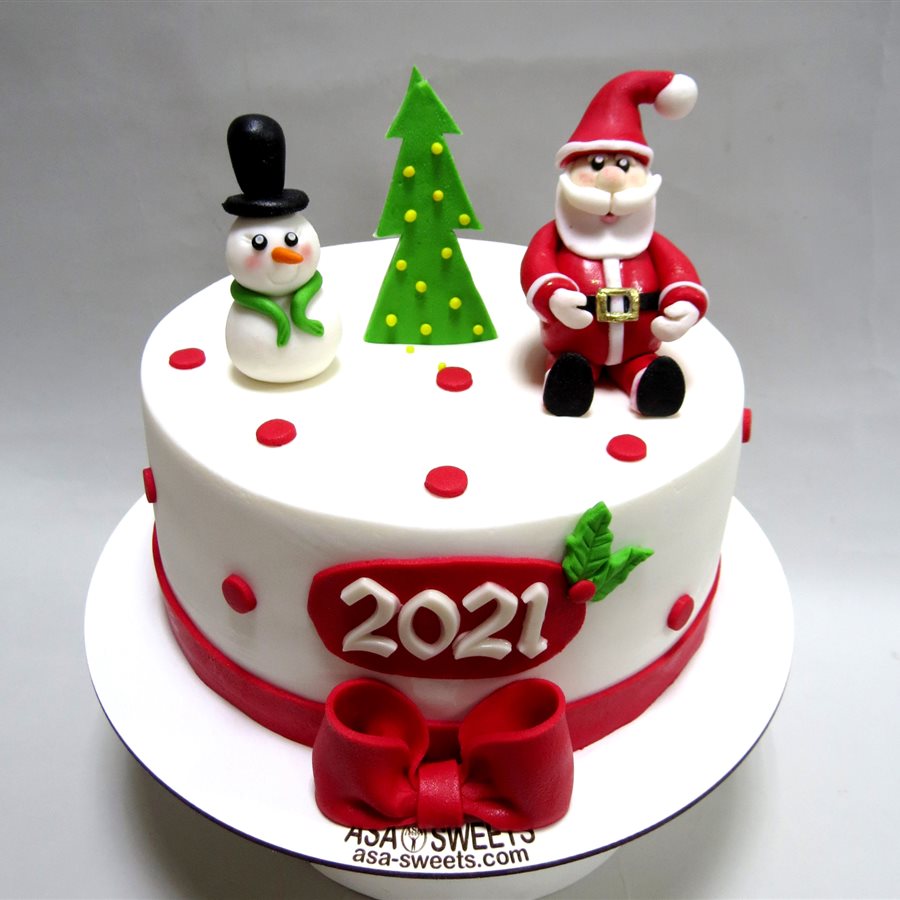 Торт « Дід Мороз і Сніговик»